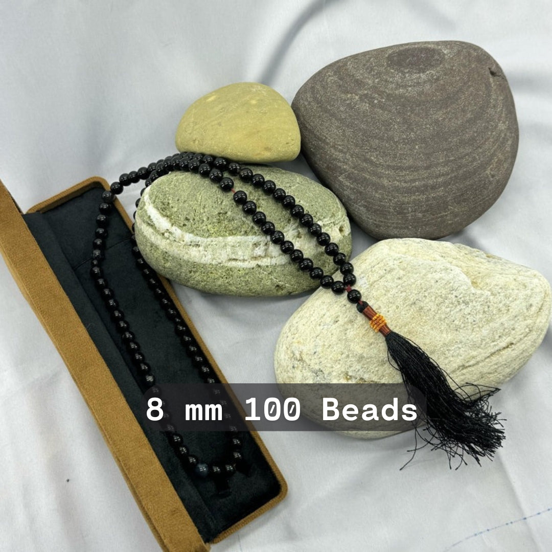 Black Aqeeq Tasbeeh 8mm Size /100
