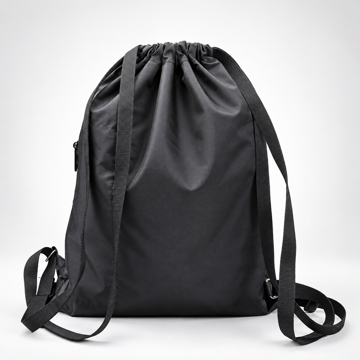 Premium Double-Lined Drawstring Bag – Adjustable, Water-Resistant, All-Purpose for Hajj Umrah, College, Gym & Daily Use , Black Color.