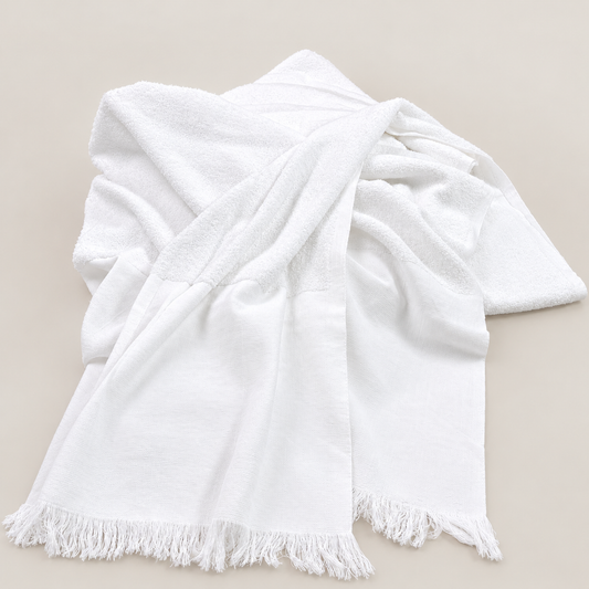 Premium⁺ , 100 % Pure Cotton, 60 double thread - Full Towel Double-Sided, Super Soft & Absorbent Ihram .