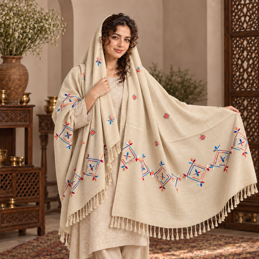 Ladies Swati Handmade Woolen Shawl , Article No LSS-040