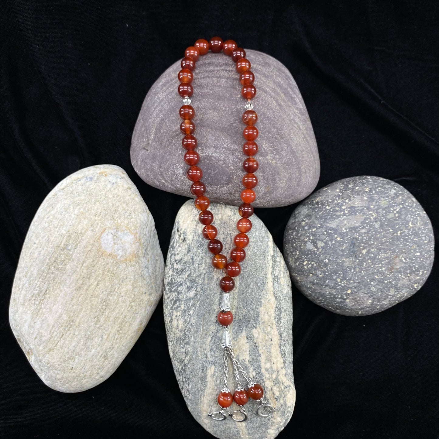 Red Aqeeq Stone Tasbih 10mm/33 Beads