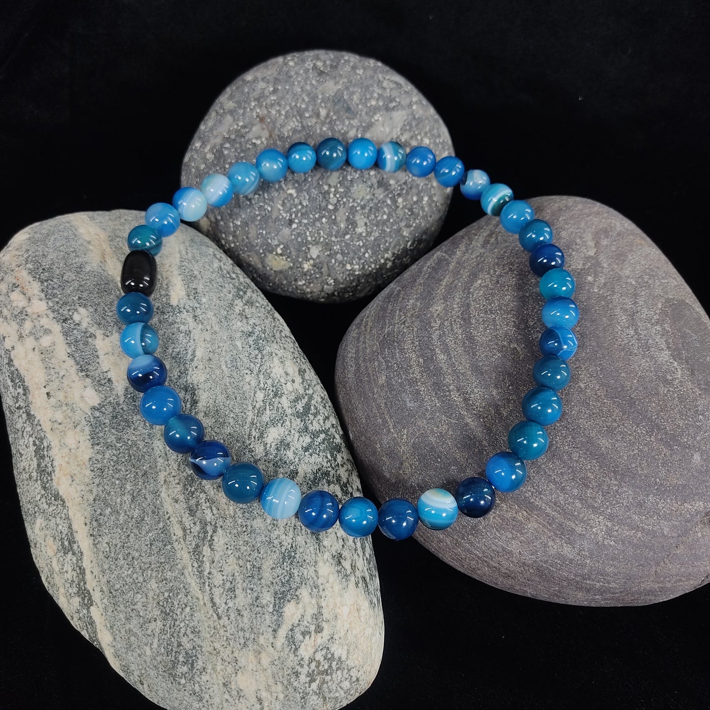 Blue Aqeeq Tasbeeh Bracelet 10mm Size