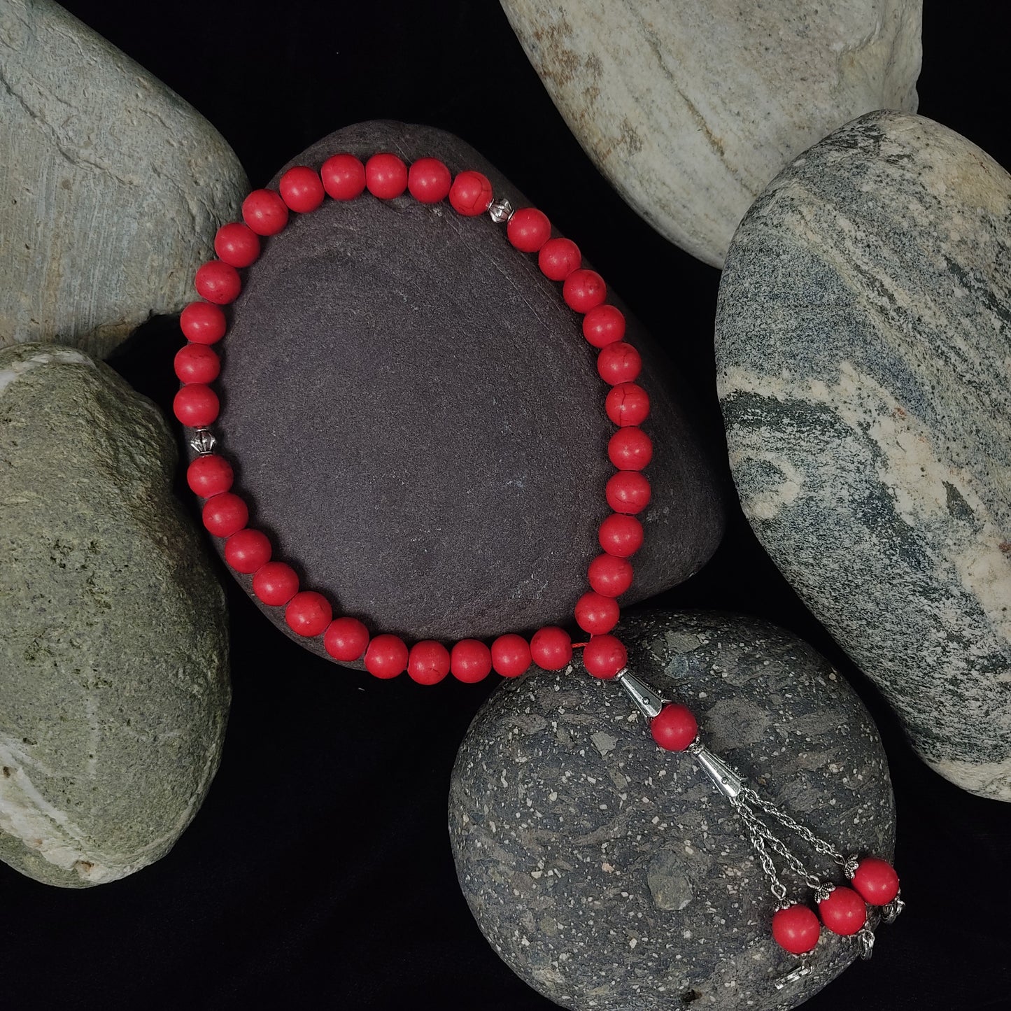 Red Feroza Tasbih 10mm/33 Beads