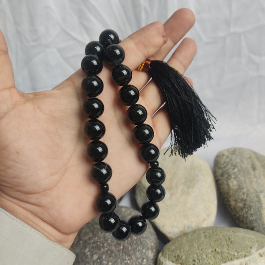 Black Aqeeq Tasbih 14 mm/21 Beads