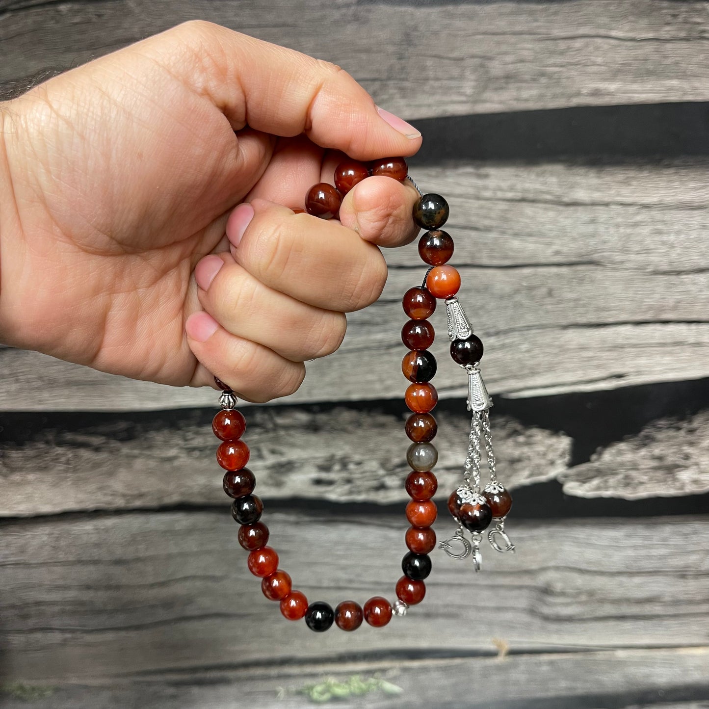 Mukhanwan ( Sulaimani) Aqeeq Stone Tasbeeh