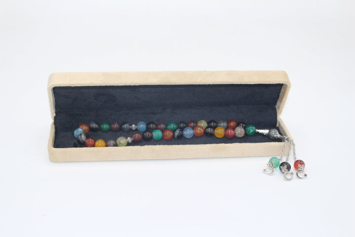 Multi Aqeeq Tasbih 10mm/33 Beads