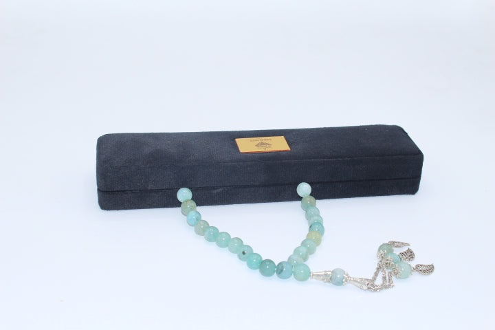 Aquamarine Stone Tasbih 10mm/33 Beads