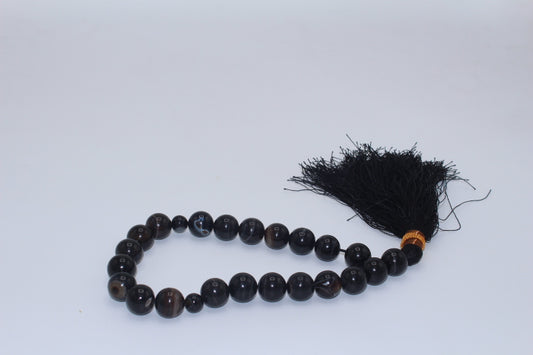 Black Aqeeq Tasbih 16 mm/21 Beads