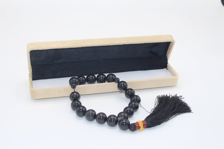 Black Aqeeq Tasbih 16 mm/21 Beads