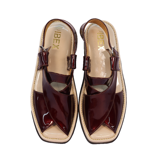 Ladies Premium sandals(Original Leather & Handmade) Maroon.