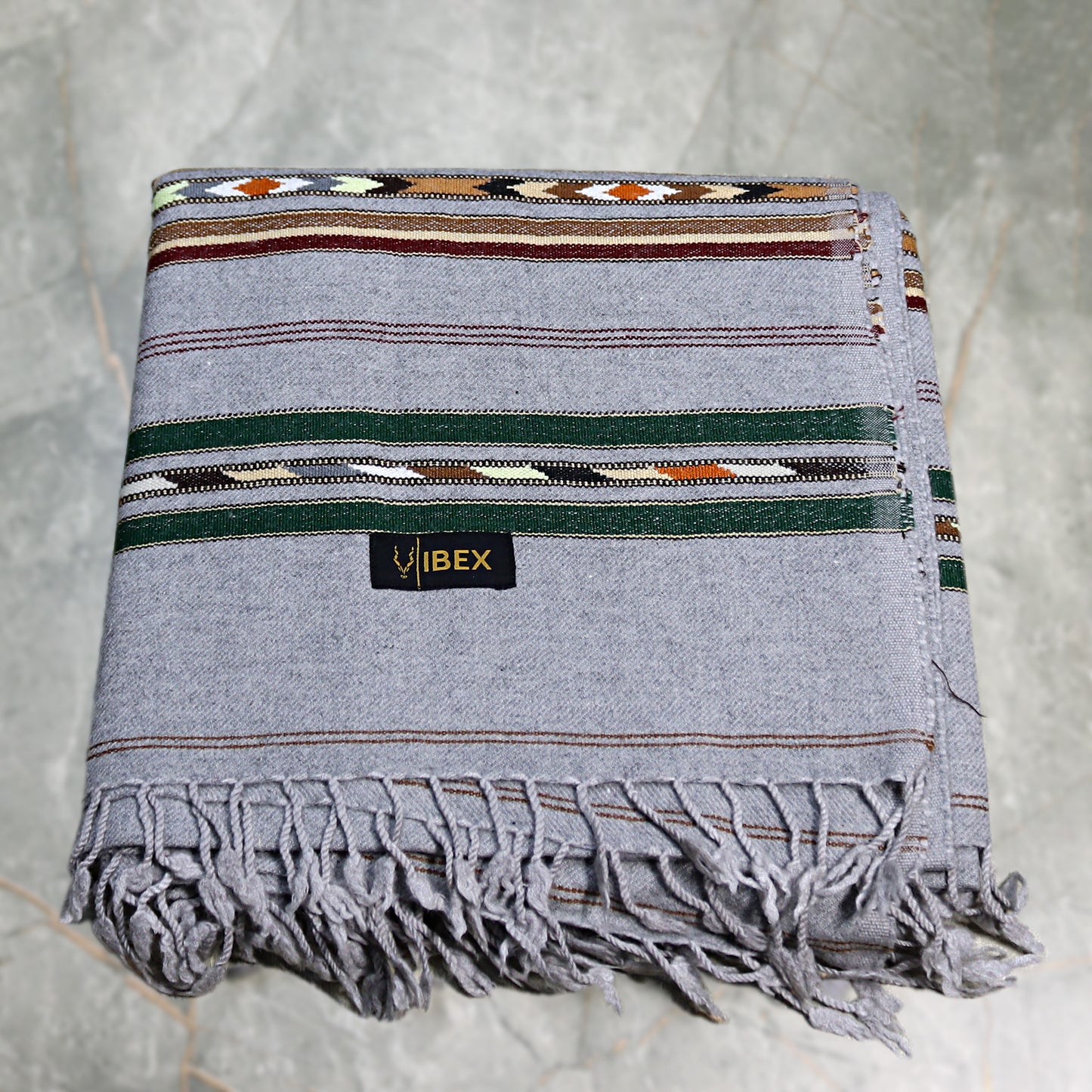 Angora Swati Handmade Shawl Grey Sada