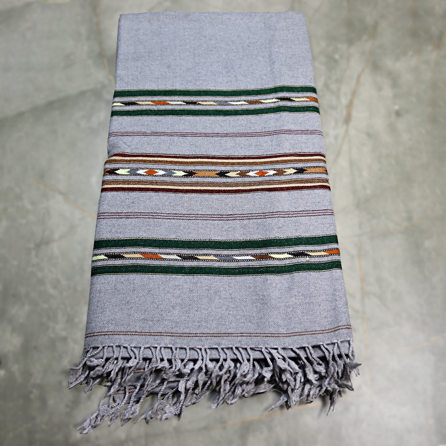 Angora Swati Handmade Shawl Grey Sada