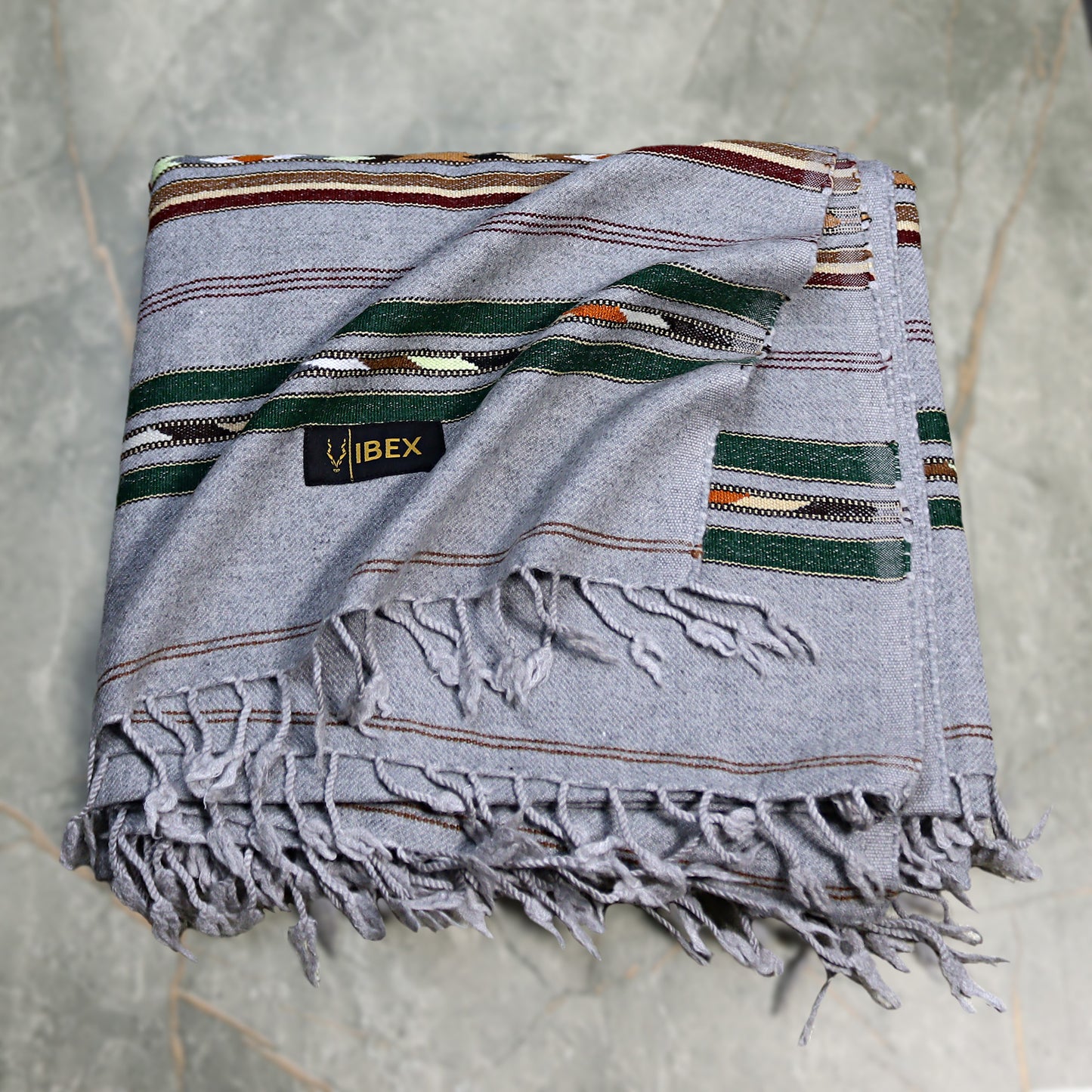 Angora Swati Handmade Shawl Grey Sada