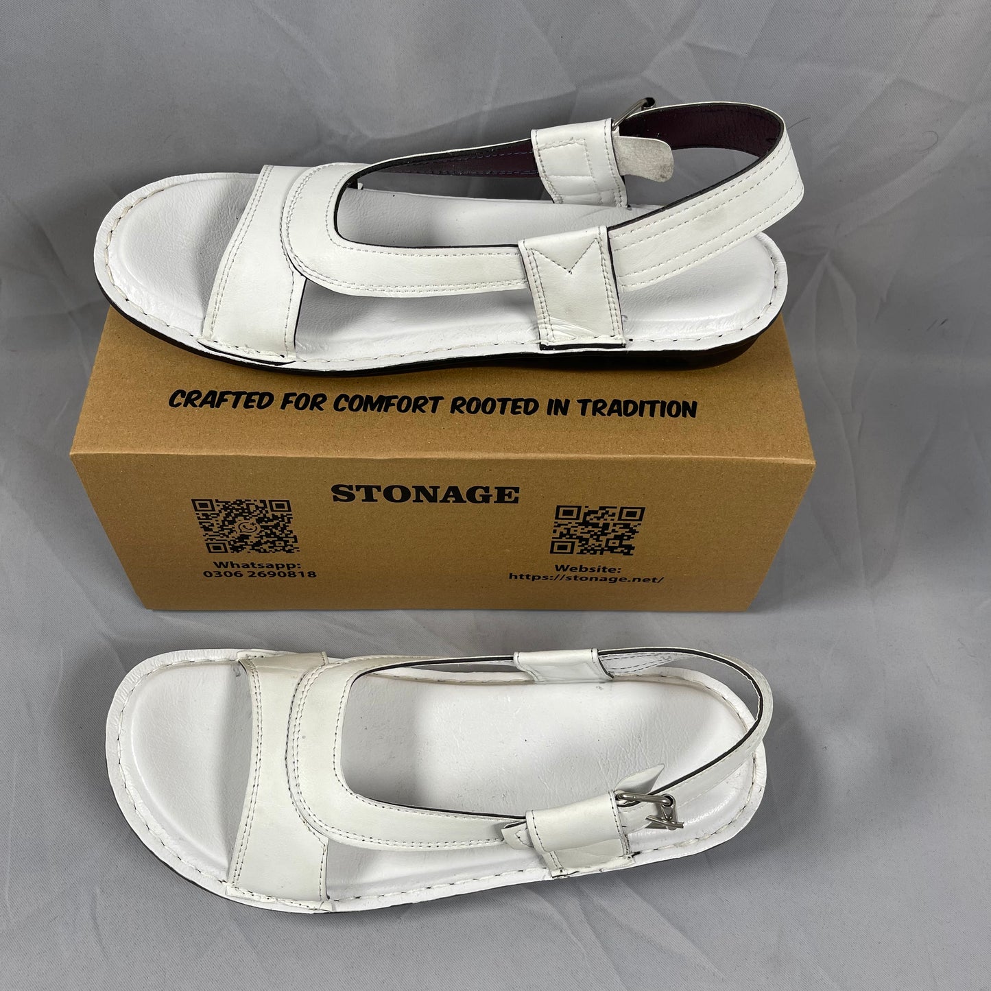Hajj & Umrah Special Slippers, (Handmade, Anti slip, All Day Comfort) White Color