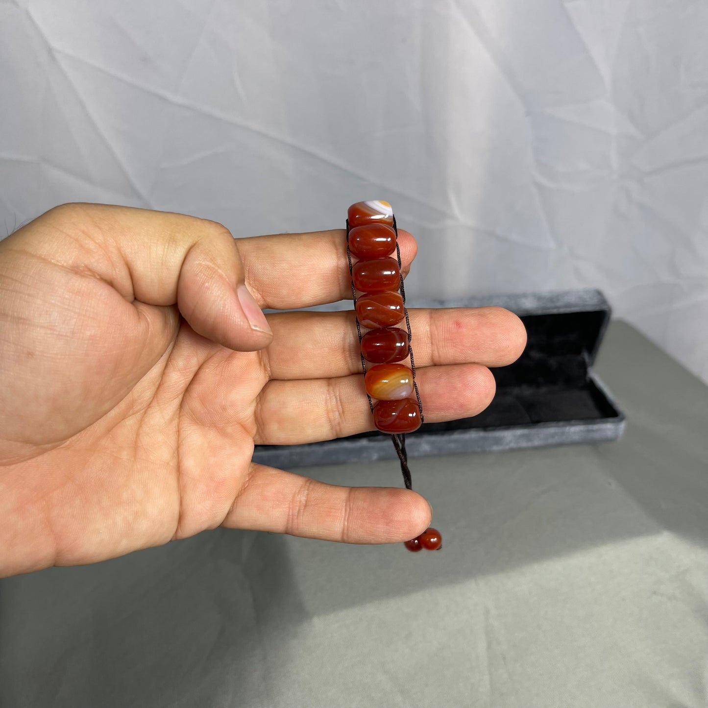 Turkish Round Yamni Red Aqeeq Stone Tasbeeh Tasbeeh