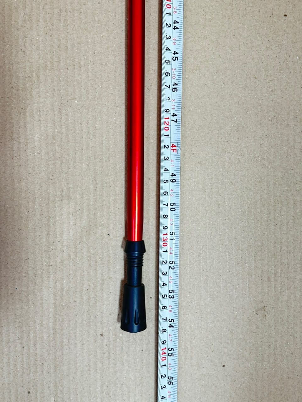Hiking Stick -Aluminum -Shock Absorbing– High-Stability & Durable Support (Red) Straight-Grip