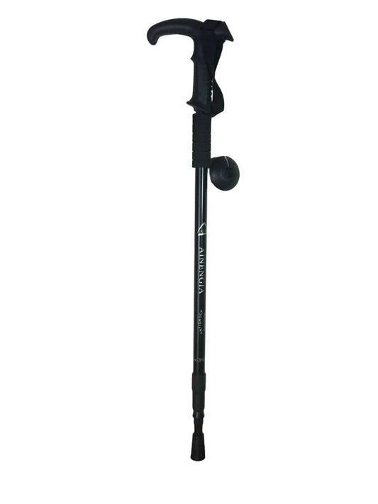 Hiking Stick -Aluminum - Shock Absorbing High-Stability & Durable Support ( Black).T-Handle Shock T - Shape