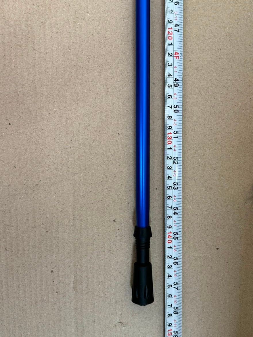 Hiking Stick -Aluminum -Shock Absorbing High-Stability & Durable Support (Blue) Straight-Grip