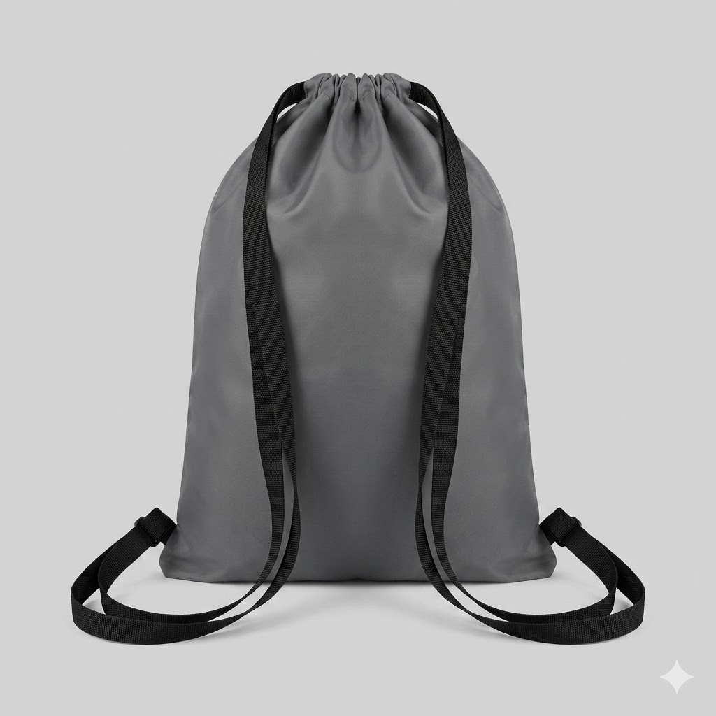 Drawstring Bag – , Waterproof, All-Purpose for Hajj Umrah College/Uni , Gym & Daily Use ( Light Grey)