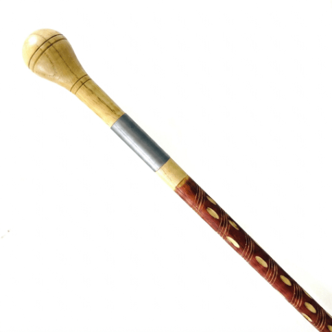 Heavy-Duty Wooden Walking Stick with Steel tube & Ergonomic Handle (Matka Handle)