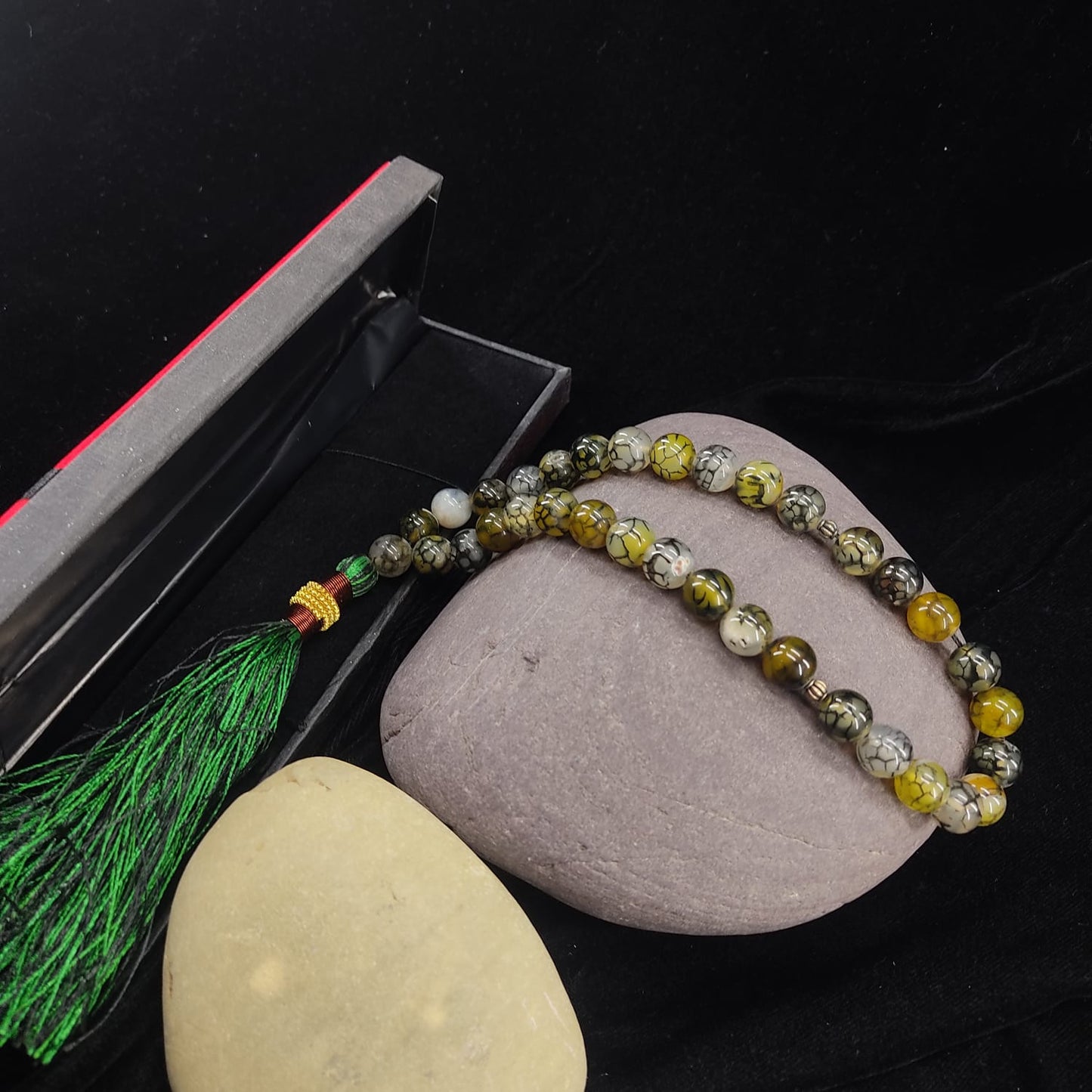 Shajari Aqeeq Stone Tasbih 10mm/33 Beads