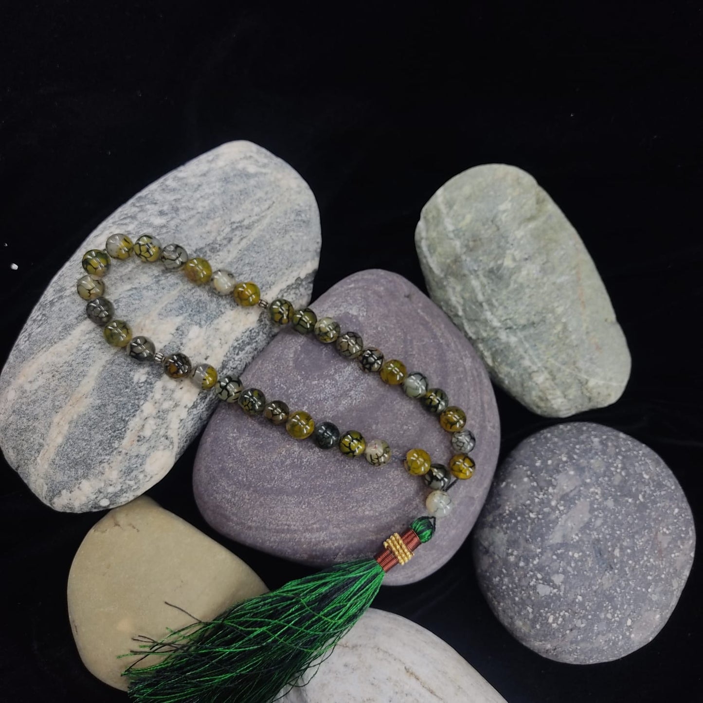 Shajari Aqeeq Stone Tasbih 10mm/33 Beads