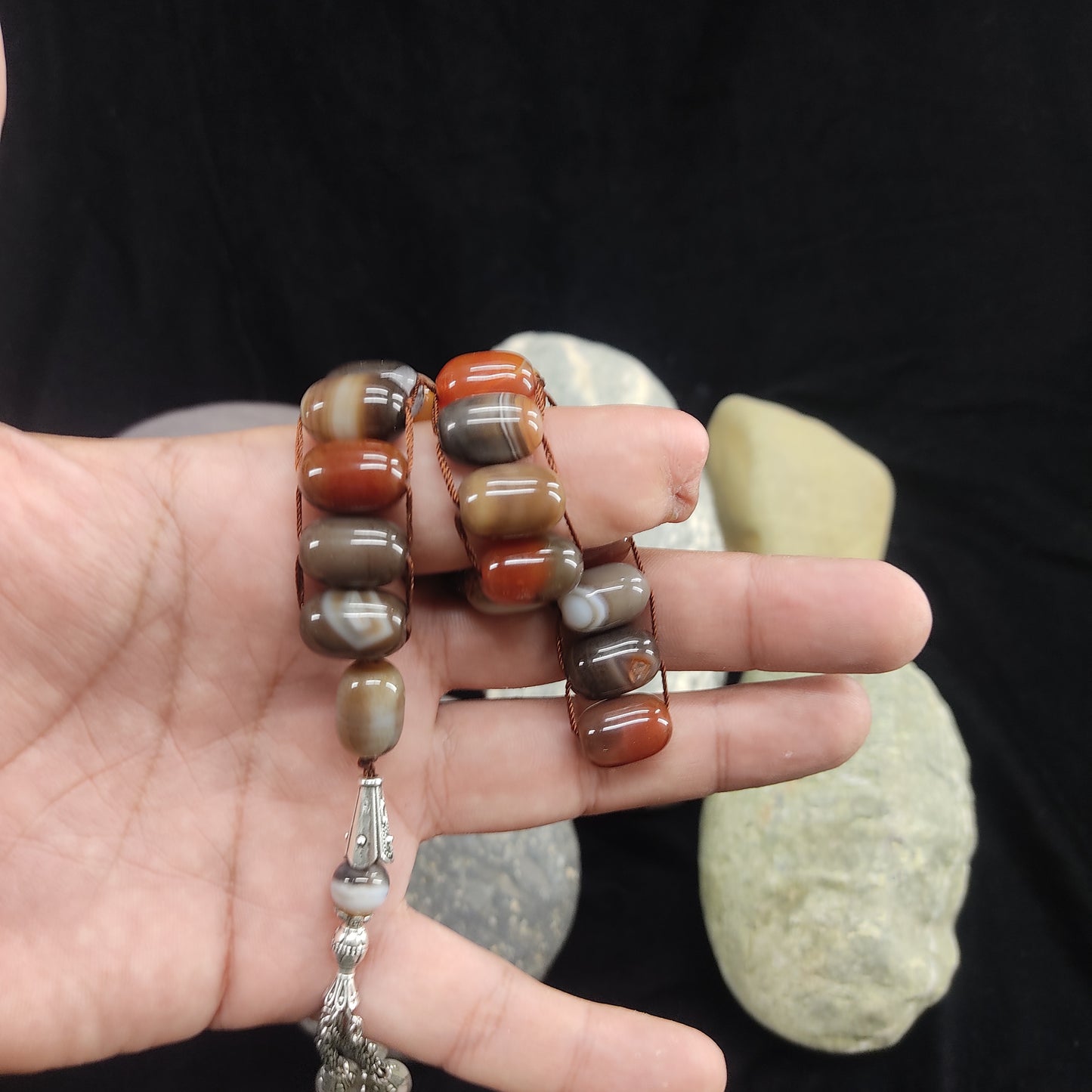Sulaimani Aqeeq Stone Tasbeeh Turkish Style 12mm/21 Beads