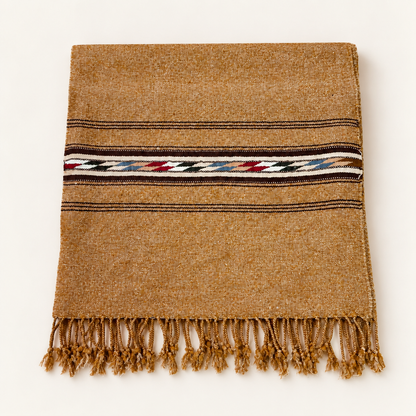 Handmade Soft , Wool  Mufflers- Camel