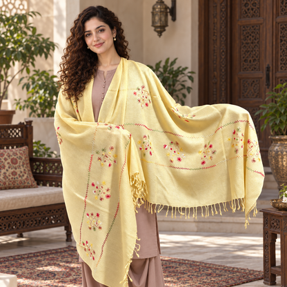 Ladies Swati Handmade Woolen Shawl , Article No LSS-022
