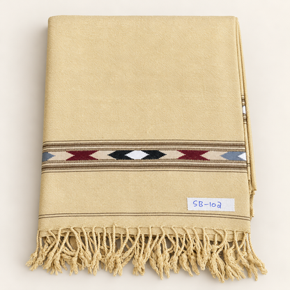 Stonage Sadabahar Swati Kaadi Shawl , Pure and Original Woolen,  Light Camel SB-102