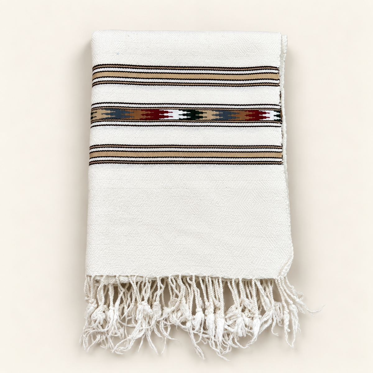 Angoora Wool Handmade  Soft  Mufflers- Off-white