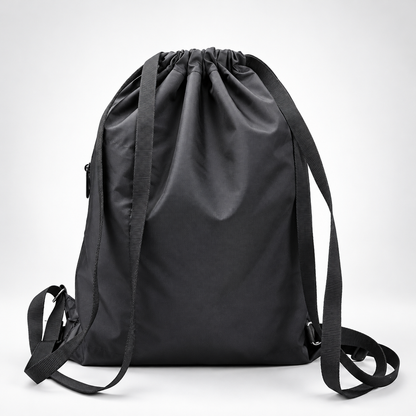 Premium Double-Lined Drawstring Bag – Adjustable, Water-Resistant, All-Purpose for Hajj Umrah, College, Gym & Daily Use , Black  Color.