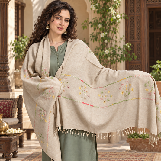 Ladies Swati Handmade Woolen Shawl , Article No LSS-024