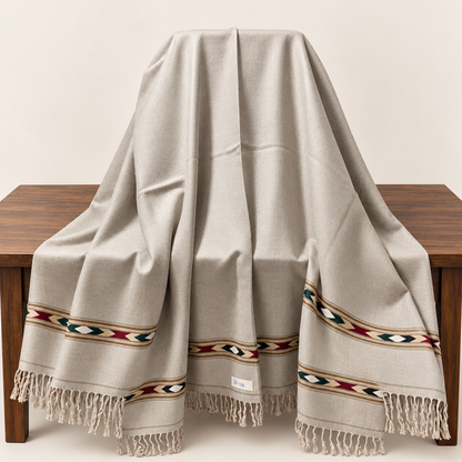 Stonage Sadabahar Swati Kaadi Shawl , Pure and Original Woolen,  Soft Stone Grey  SB-104