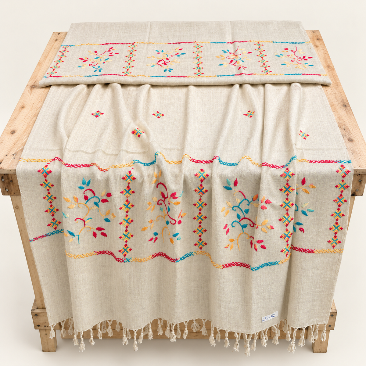 Ladies Swati Handmade Woolen Shawl , Article No LSS-0