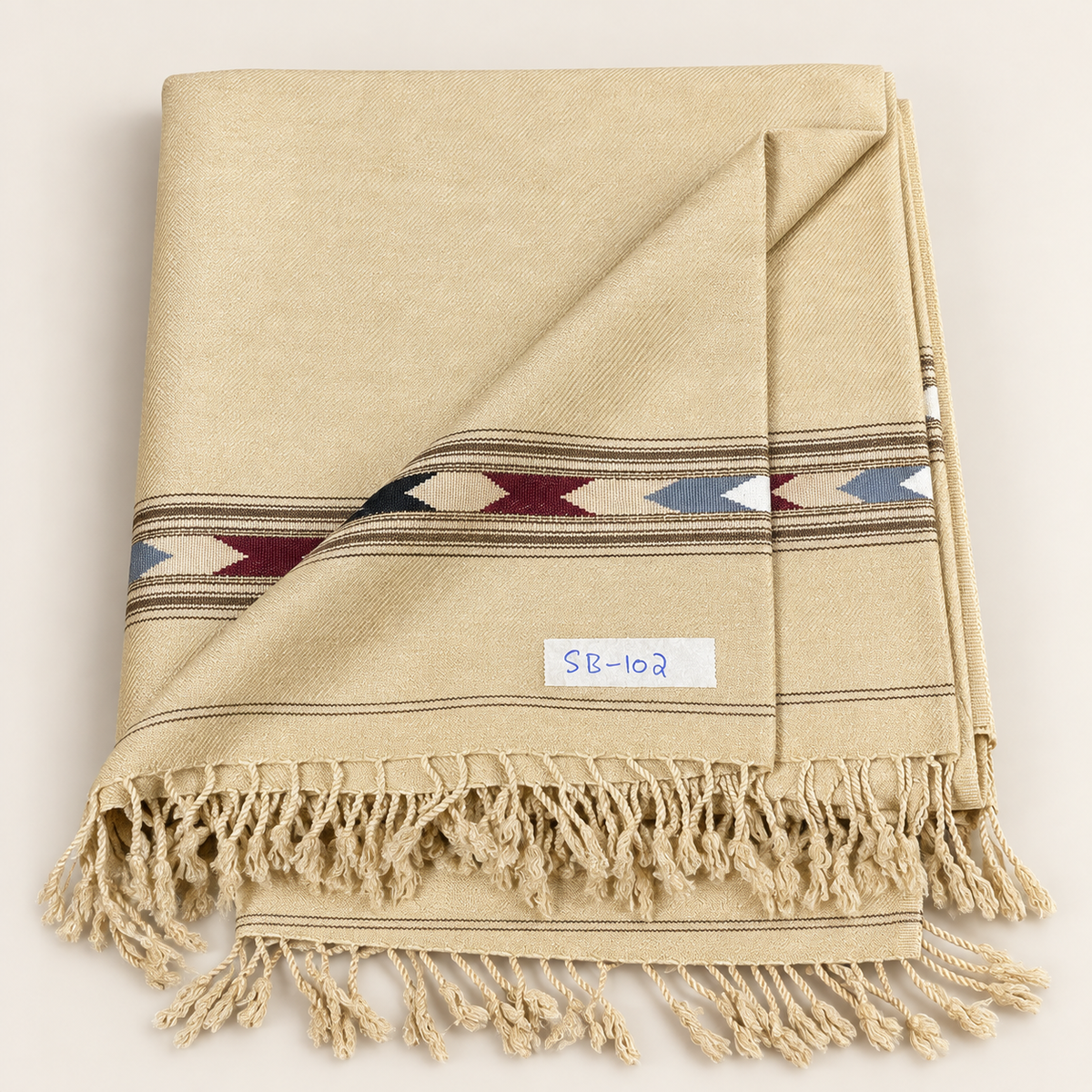 Stonage Sadabahar Swati Kaadi Shawl , Pure and Original Woolen,  Light Camel SB-102