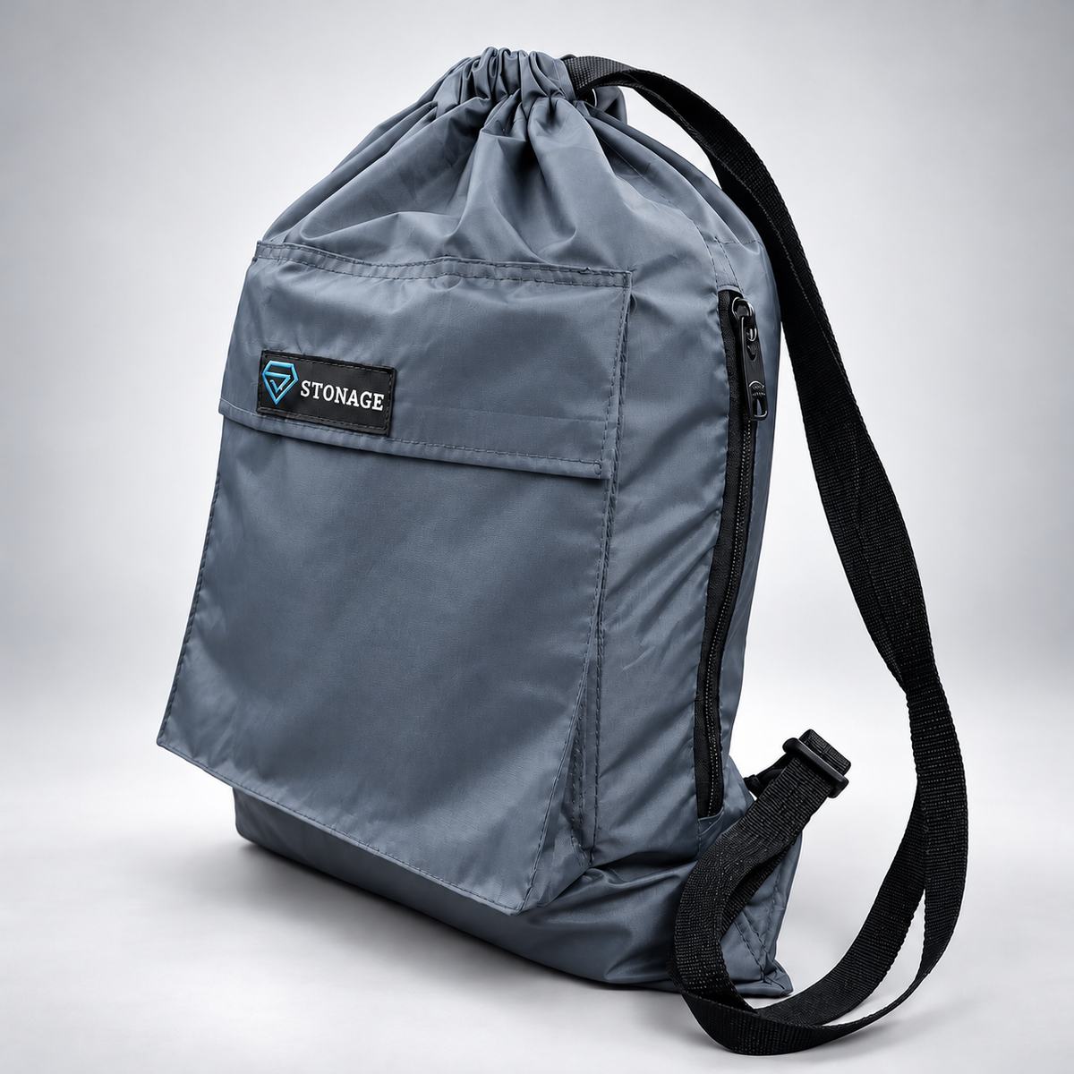 Premium Double-Lined Drawstring Bag – Adjustable, Water-Resistant, All-Purpose for Hajj Umrah, College, Gym & Daily Use , Grey Color
