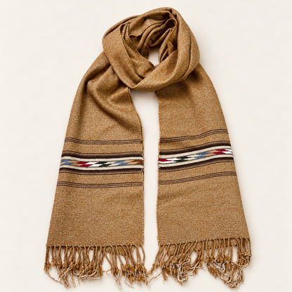 Handmade Soft , Wool  Mufflers- Camel