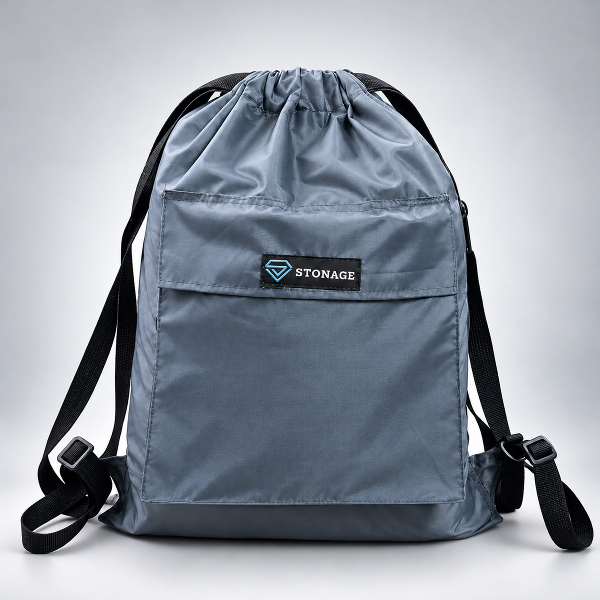 Premium Double-Lined Drawstring Bag – Adjustable, Water-Resistant, All-Purpose for Hajj Umrah, College, Gym & Daily Use , Grey Color