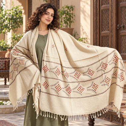 Ladies Swati Handmade Woolen Shawl , Article No LSS-020