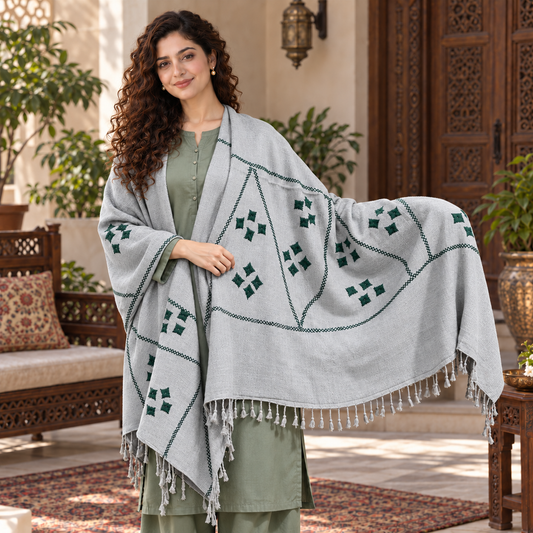 Ladies Swati Handmade Woolen Shawl , Article No LSS-023