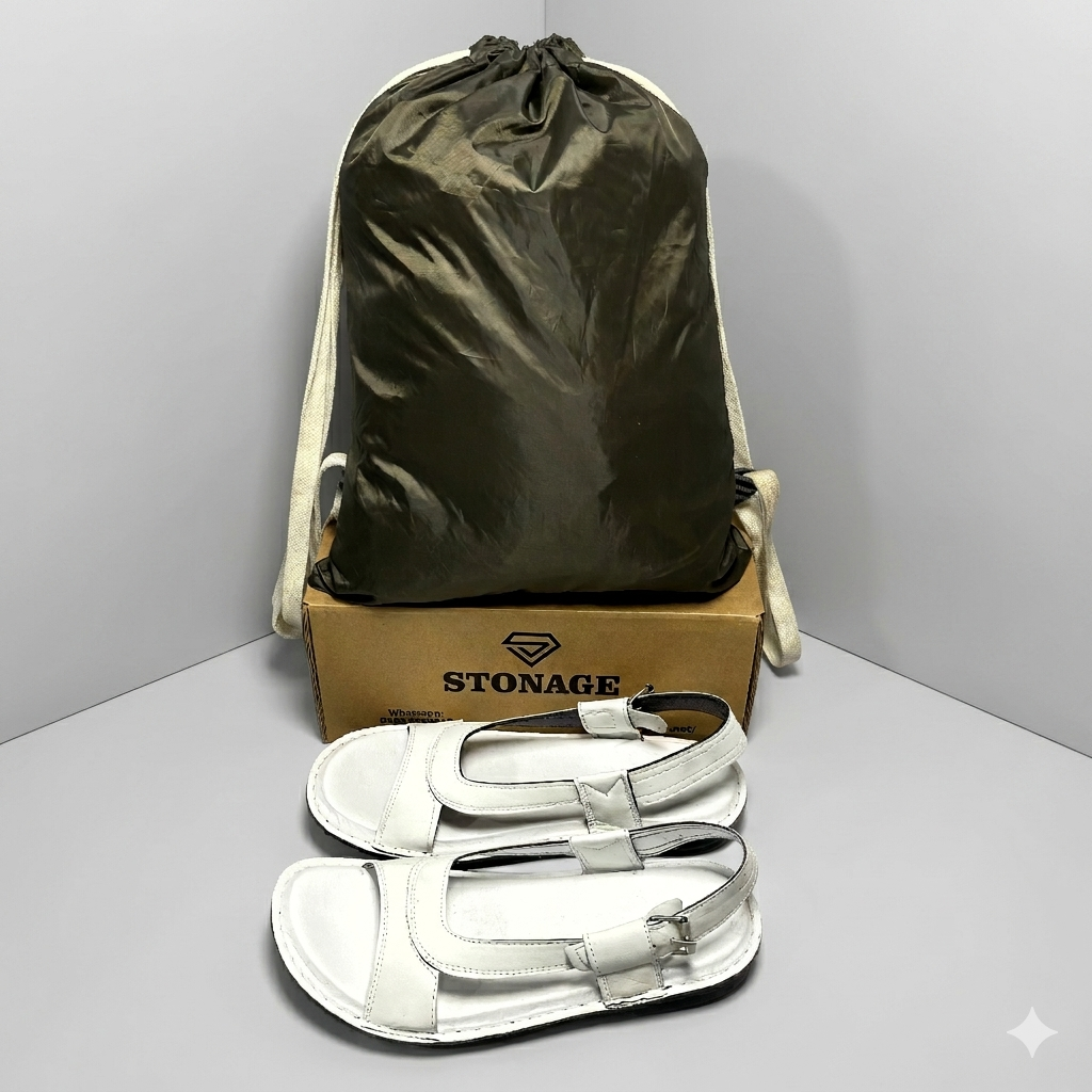 2 In 1  Hajj & Umrah Combo, Drawstring Bag + Haj Umrah Premium Slippers .
