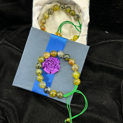 Shajri Aqeeq Stone Bracelet,  Unisex – Free Size Fit for All( 16 Beads ,10mm Size)