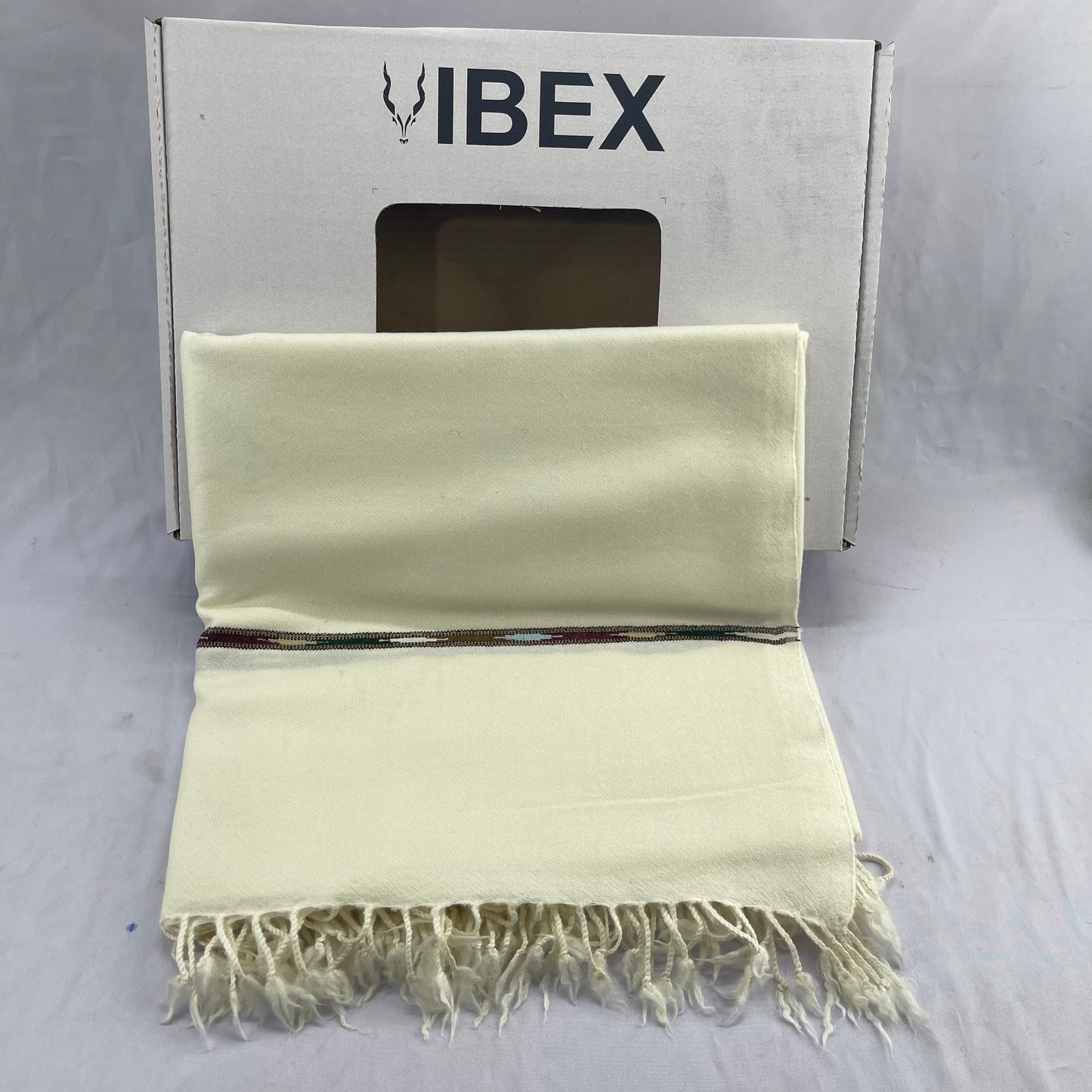 72 Count Premium Class (440 gram) Swati  Shawl Off-White,“A Touch of Tradition — Includes a Complimentary Pakool!”