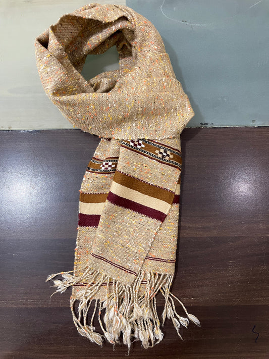 Handmade Mufflers- Beige Color ( natural grainy Surface)