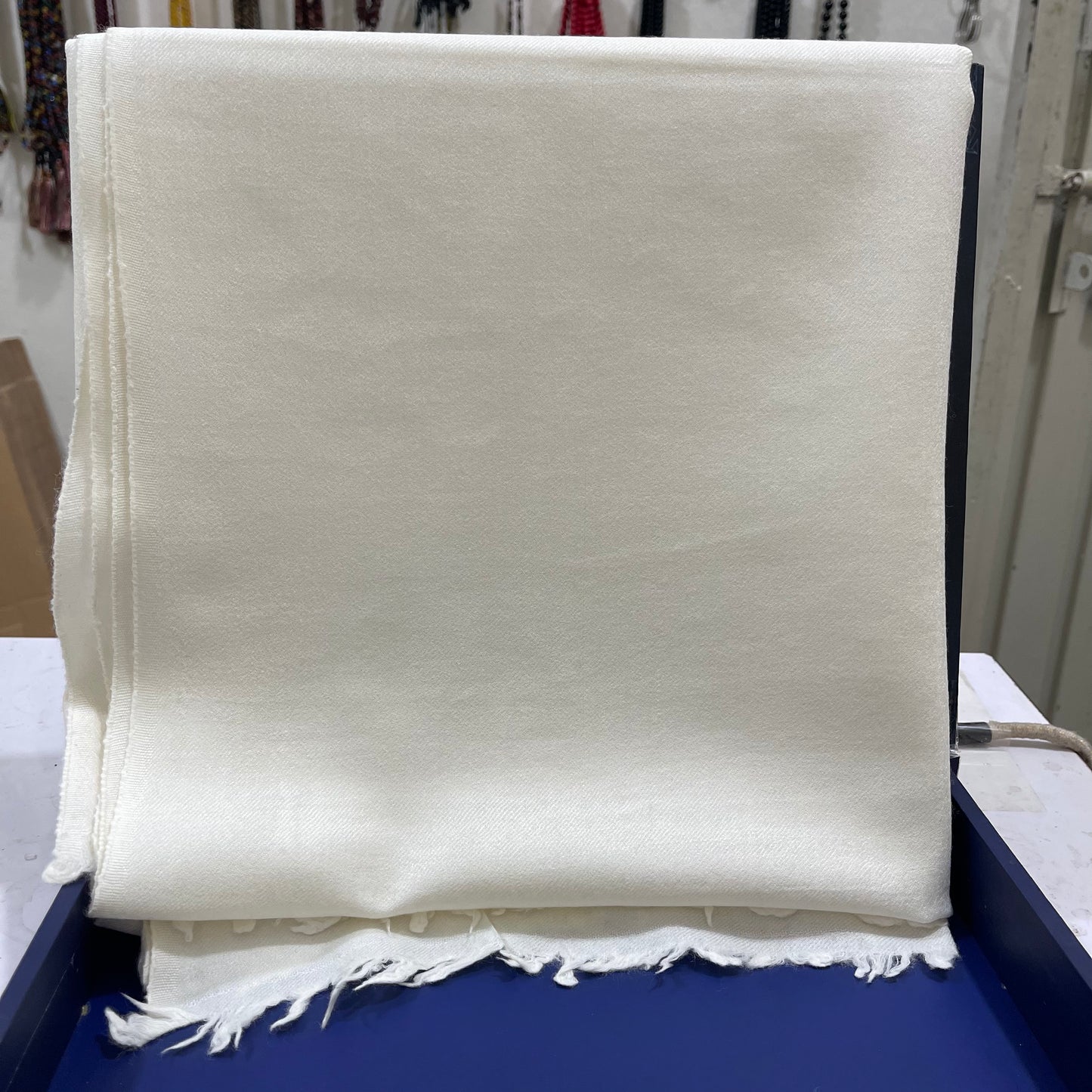 Shah-tosh Swati Shawls — Premium-Soft Elegance- Black Color With Red Strip