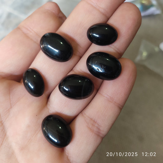 Black  Aqeeq Stone (Irani ) Medium Size SA-106 (RS. 1250/Each)