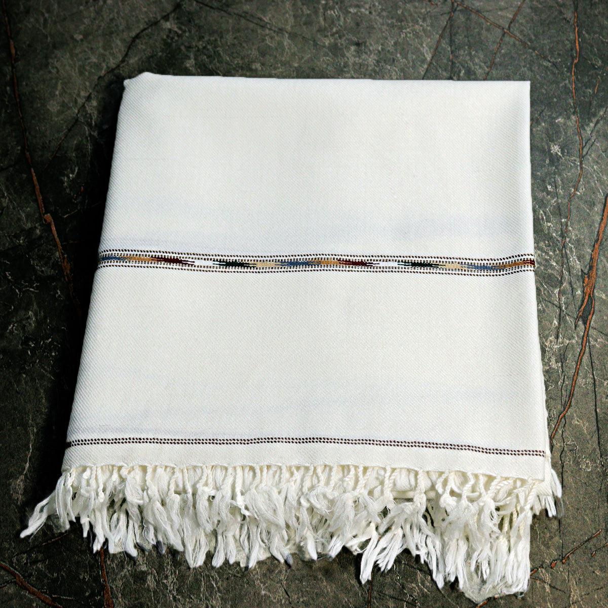 72 Double Wool  Off-White Swati Shawl 550 gram