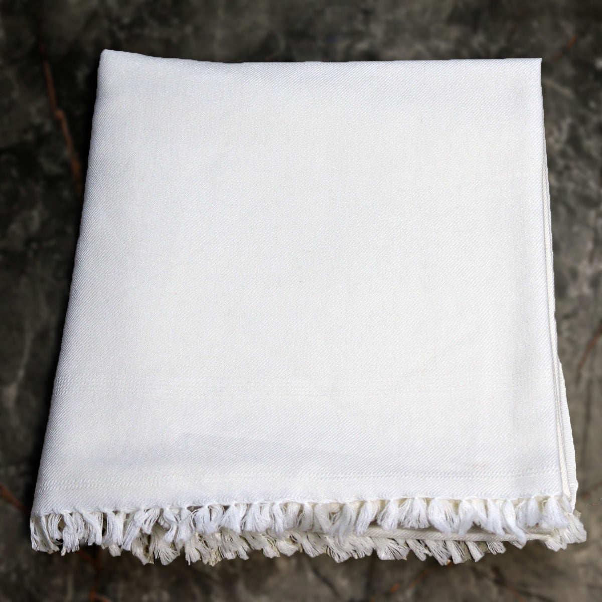 72 Double Wool  Off-White Swati Shawl Plain