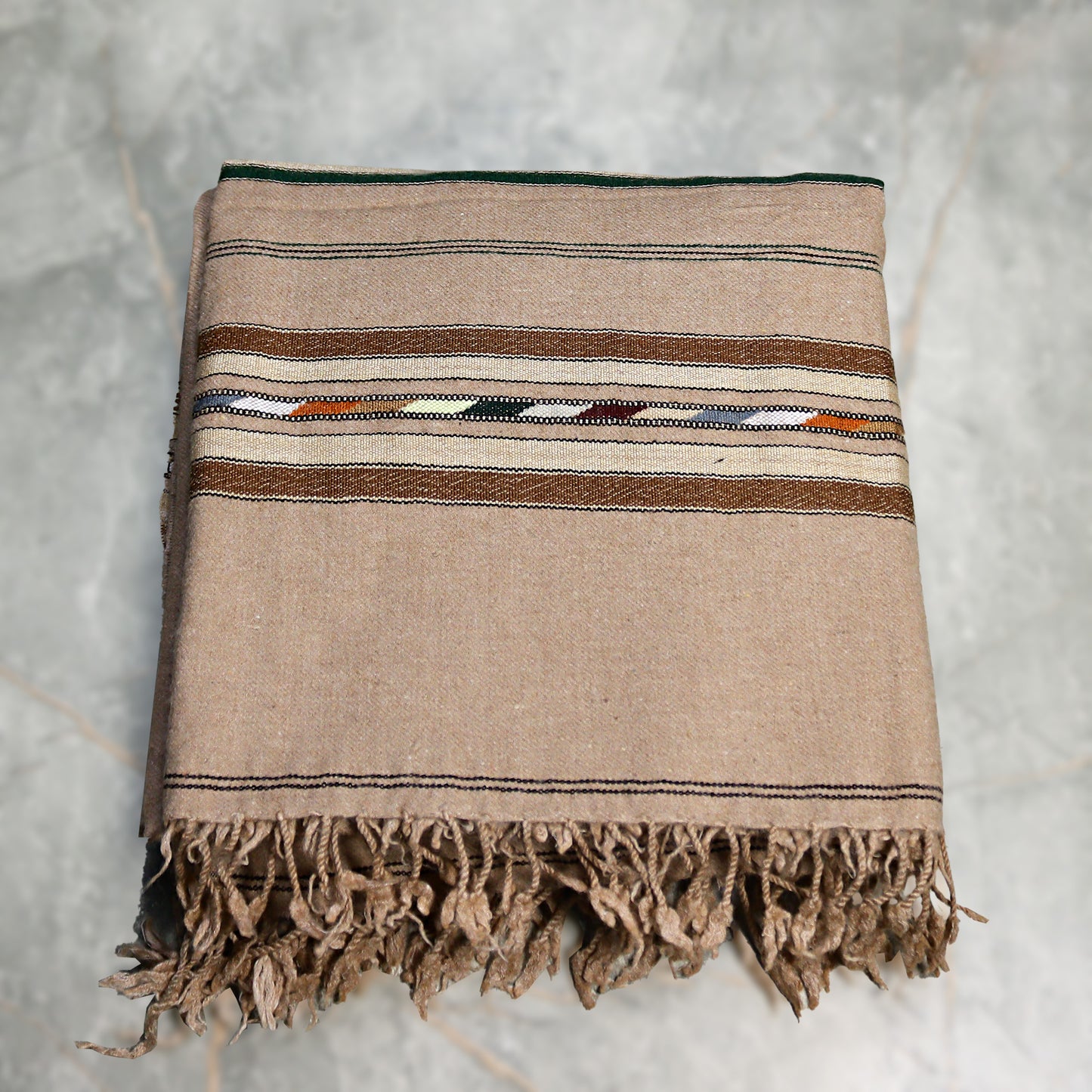 Angora Swati Handmade Shawl Brown Sada